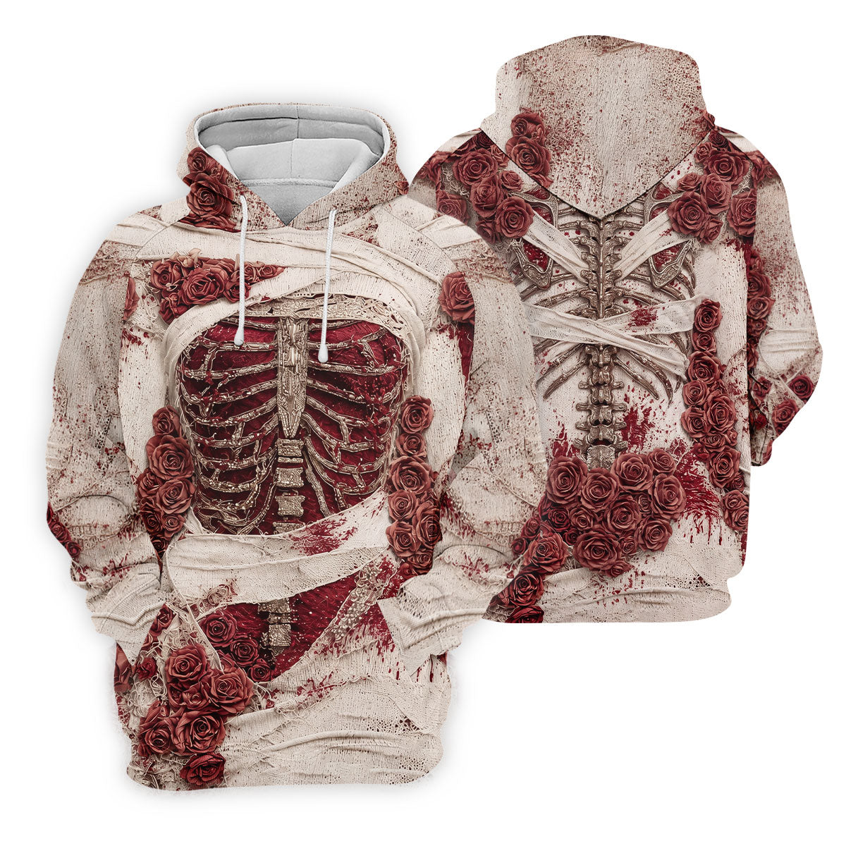 Bloody Skeleton Rose Halloween Polo Shirt, Golf Tops For Women, Women’s Golf Apparel