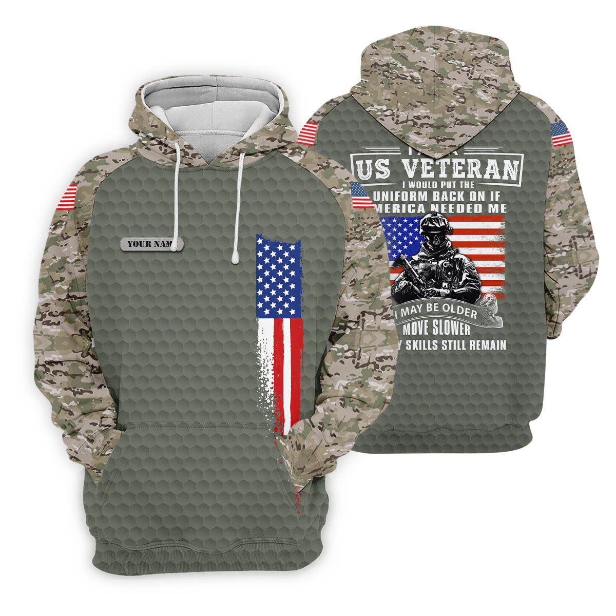 I Am A US Veteran American Flag Camo Golf Shirt, 250 Years 4th Of July Golf Shirt For Women