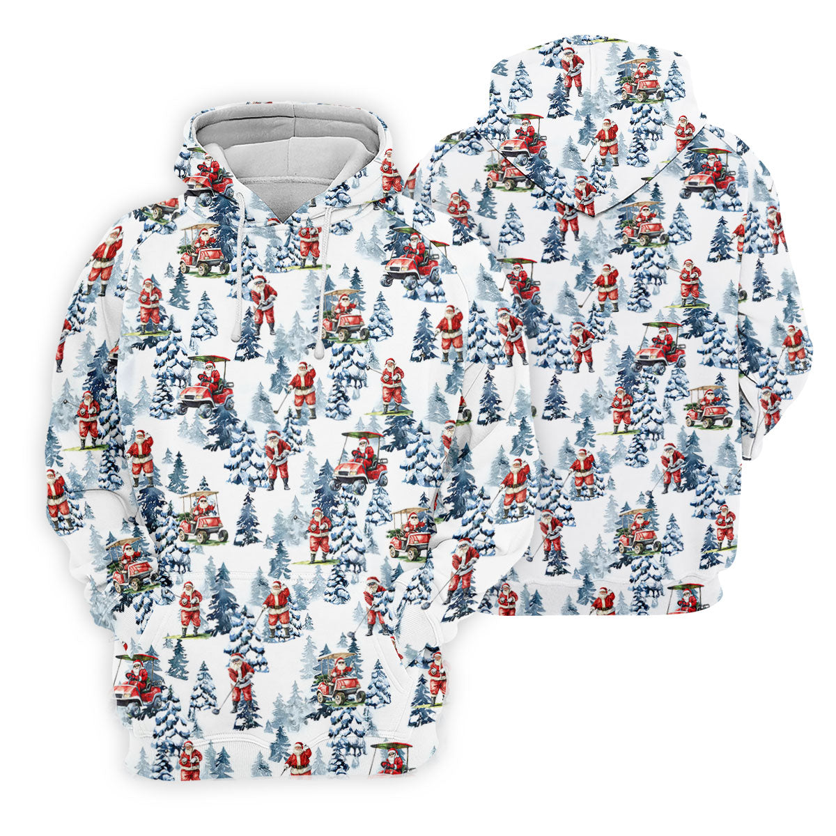 Santa Golfing Polo Shirt ??ns, Fun Golf Shirts For Men, Christmas Golf Shirt, Golf Lover Xmas Gift