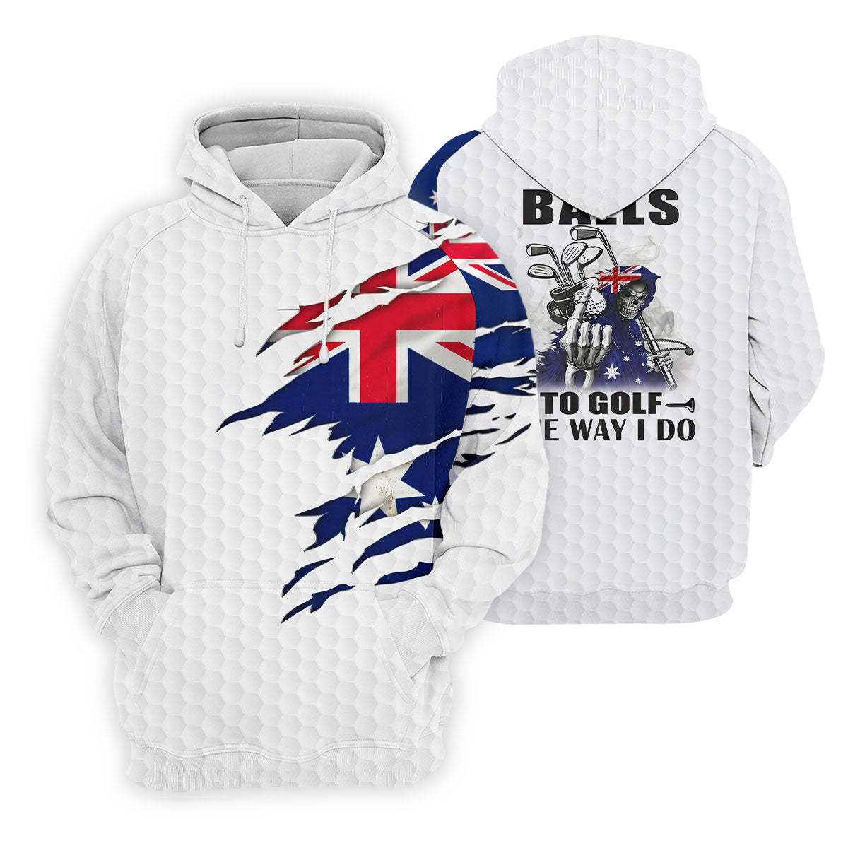 It Takes A Lot Of Ball To Golf The Way I Do Australia Flag Print Ladies Golf Tops, Golf Shirt For Women