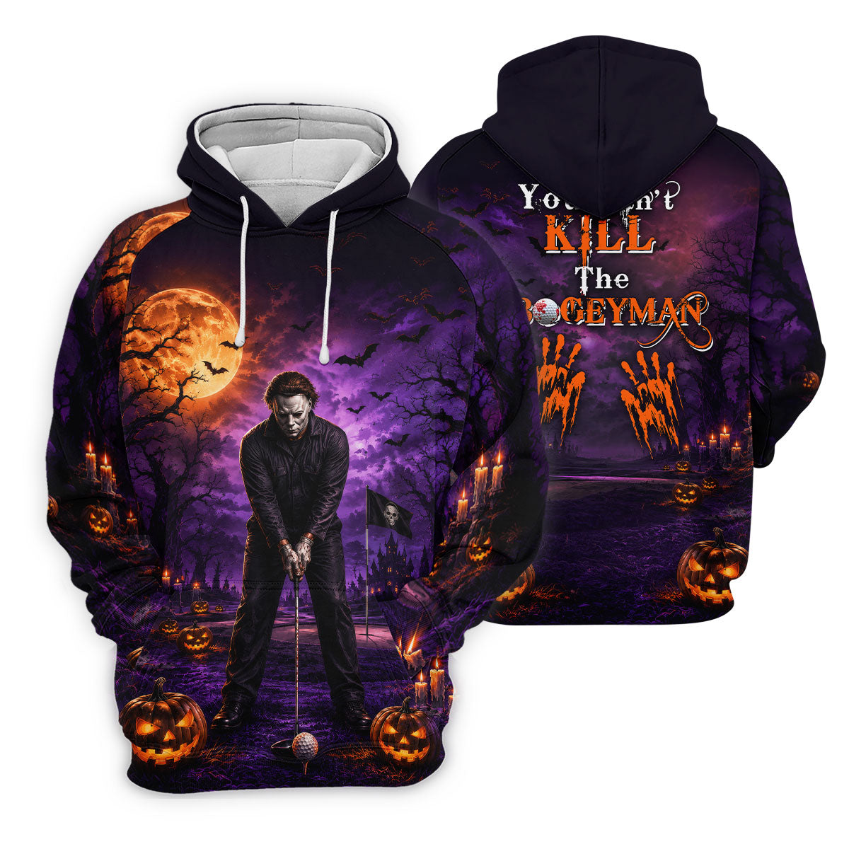 You Can't Kill The Bogeyman Halloween Polo Shirt, Printed Golf Shirt, Ladies Golf Tops