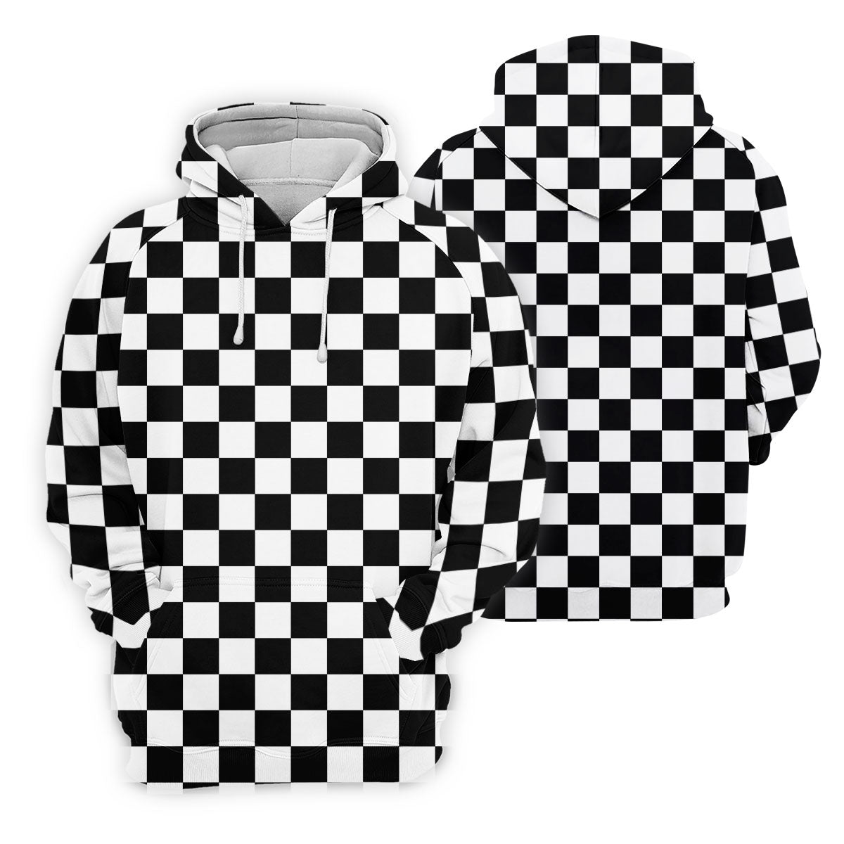 Black White Checkerboard Golf Shirt, Racing Flag Women's Golf Polo, Polo Shirts For Women
