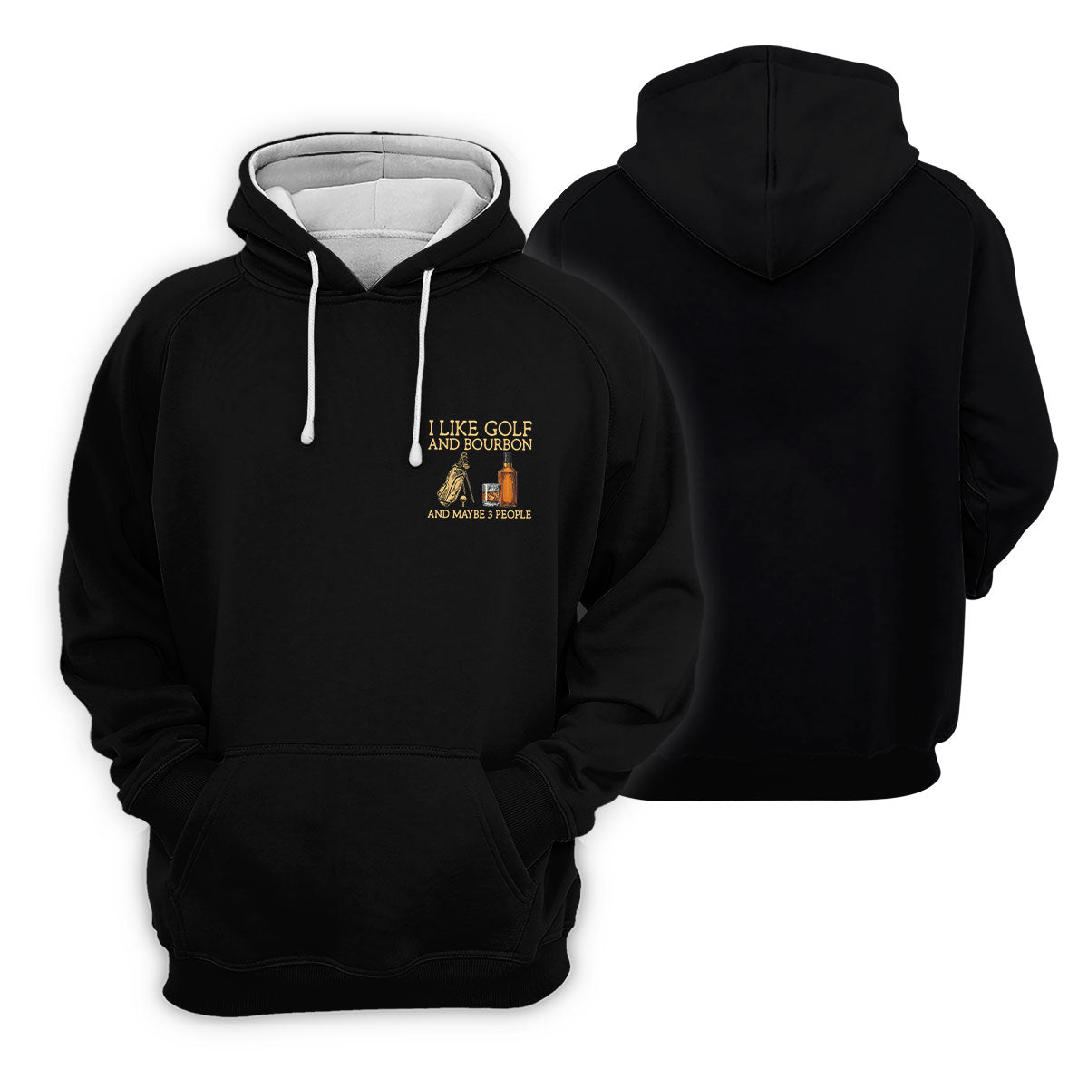 I Like Golf And Bourbon Black Golf Shirt, Fun Women's Golf Shirts, Golf And Whiskey Ladies Golf Shirts