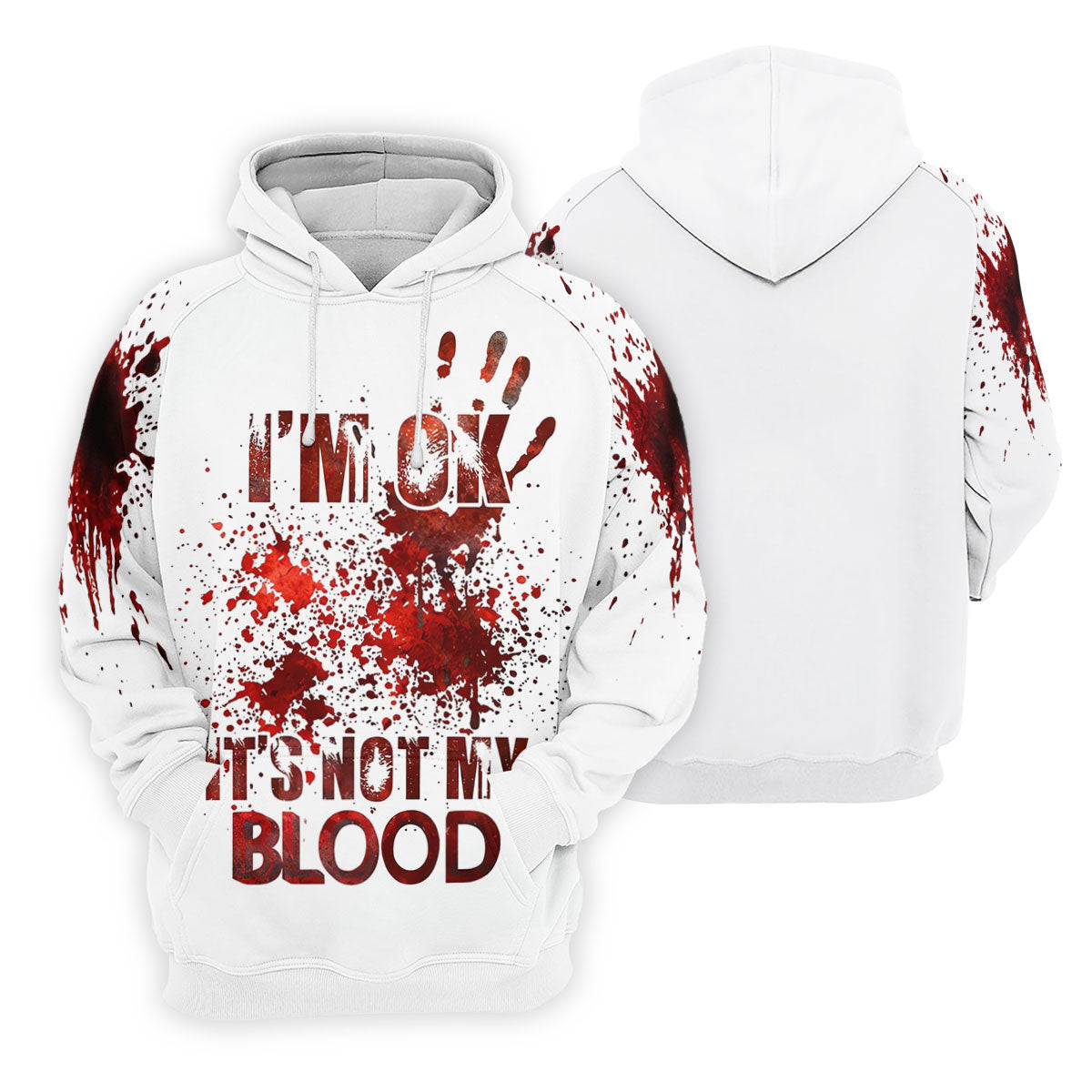 I'm OK It's Not My Blood Halloween Golf Polo Shirt, Printed Golf Shirt, Womens Golf Polo