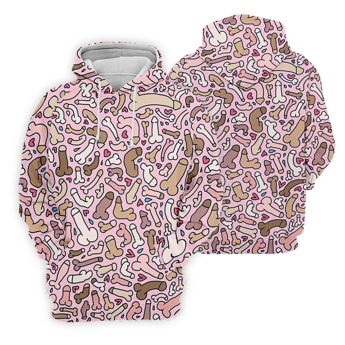 Funny Adult Doodle Pink Pattern Polo Shirt, Womens Golf Polo, Golf Shirts For Women