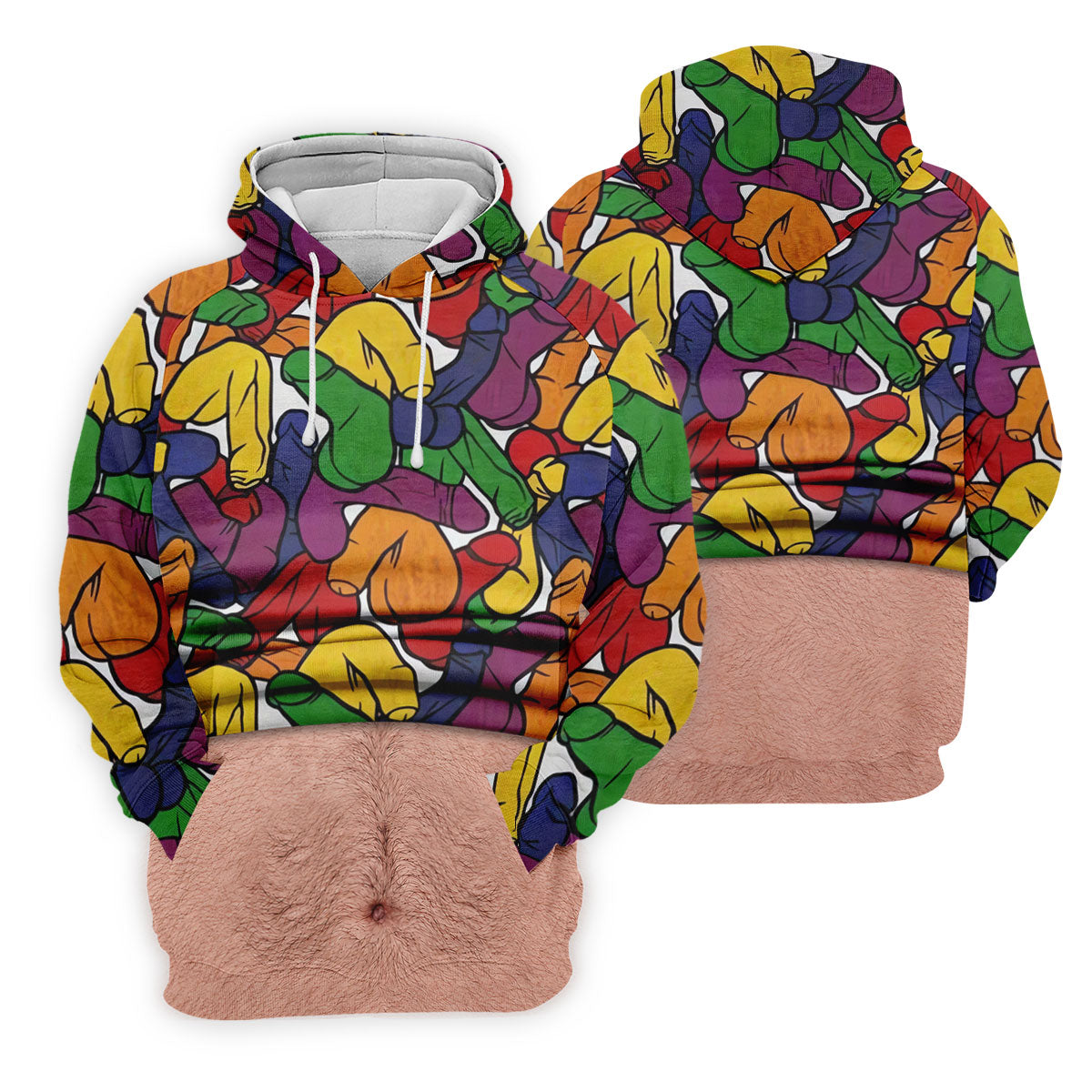 Funny Belly Illusion Colorful Pattern Polo Shirt, Womens Golf Polo, Golf Shirts For Women