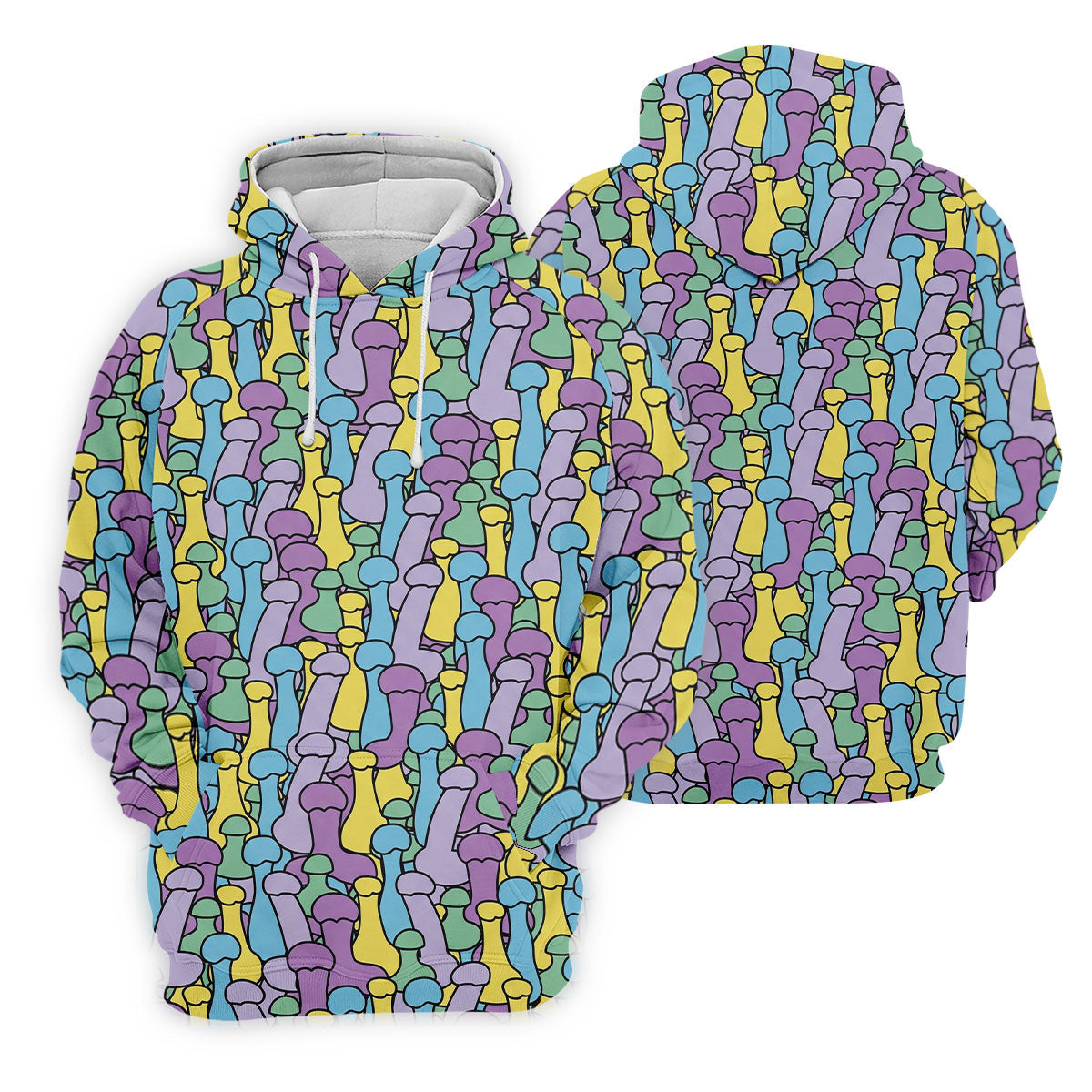 Funny Colorful Adult Humor Pattern Polo Shirt, Golf Shirts For Women, Women’s Golf Apparel