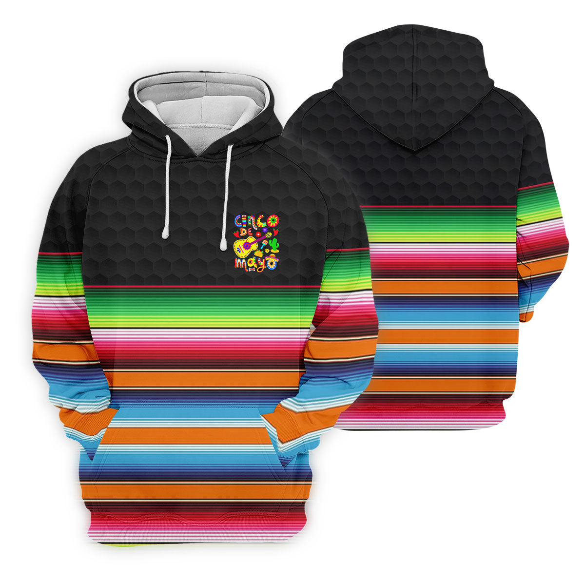 Mexican Sarape Golf Ball Pattern Cinco De Mayo Celebration Fiesta Themed Golf Shirt For Women
