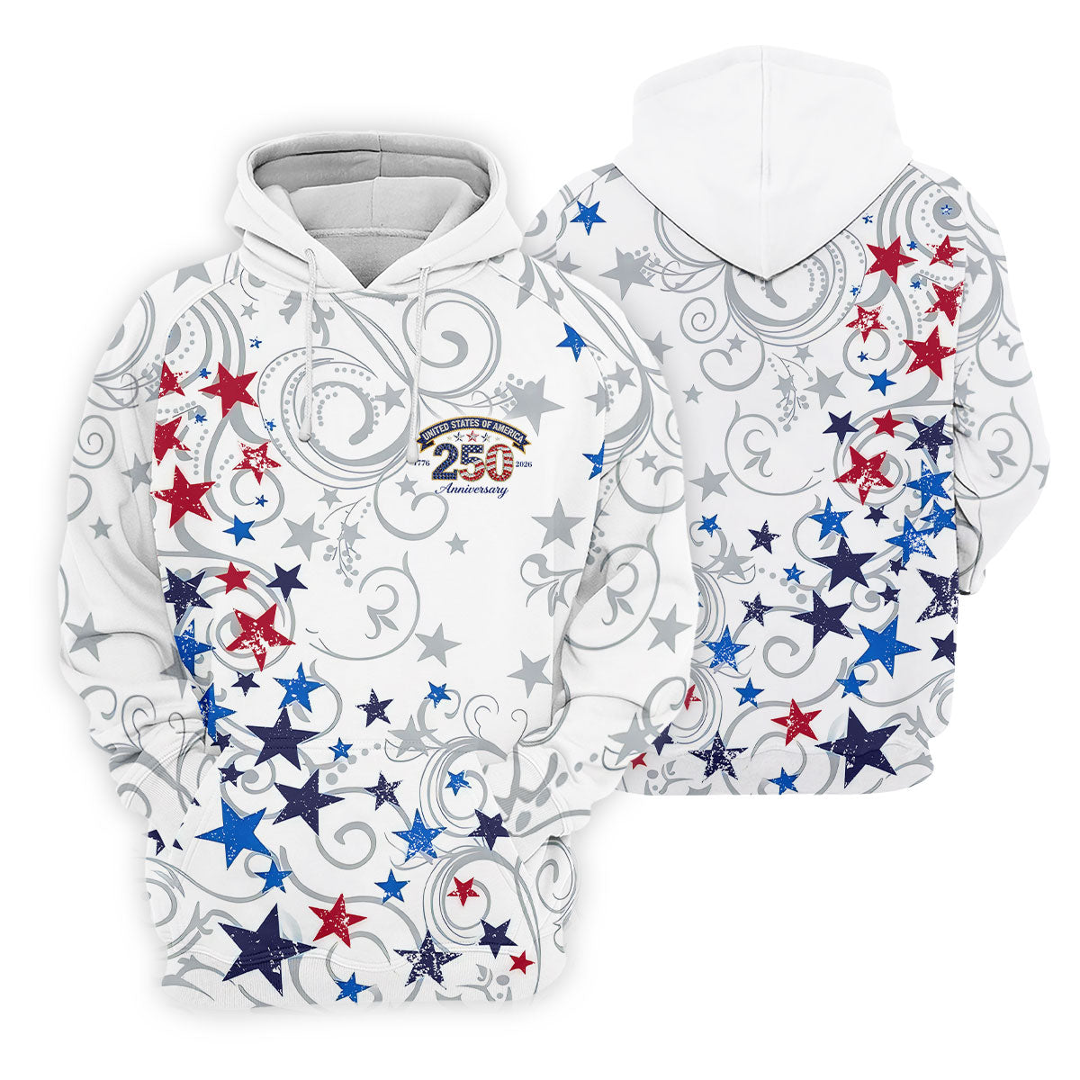 United States Of America 250 Anniversary Patriotic 4th Of July Golf Shirt, Red Blue Stars Golf Shirt For Women