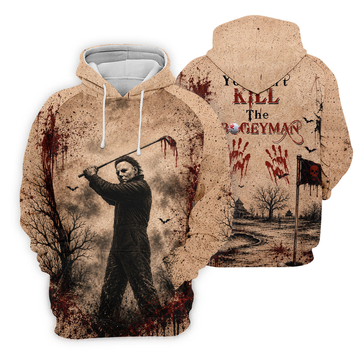 You Can't Kill The Bogeyman Halloween Golf Polo Shirt, Ladies Golf Shirt, Womens Golf Tops