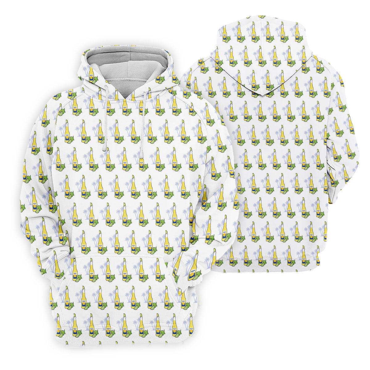 Beer And Lime Palm Tree Pattern Tropical Golf Shirt, Women's Golf Tops, Ladies Golf Shirt