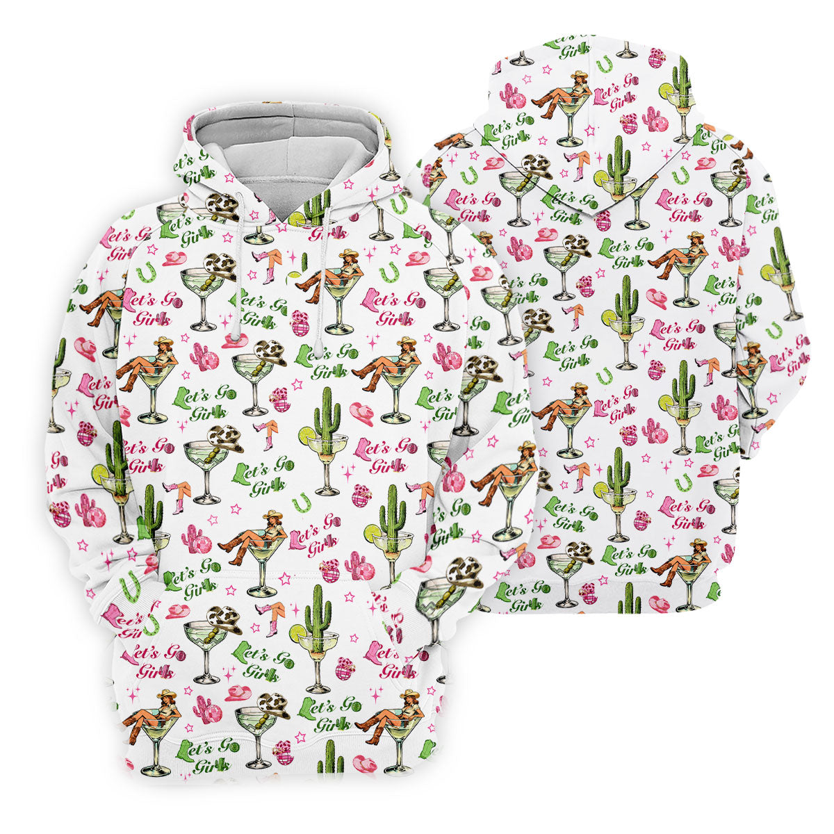 Let's Go Girls Cowgirl Margarita Golf Polo Shirt, Men's Golf Polo, Hawaiian Golf Shirt