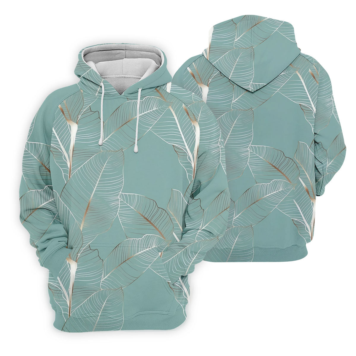Tropical Leaves Blue Grey Golf Shirt, Summer Hawaiian Golf Shirt, Golf Shirt For Women