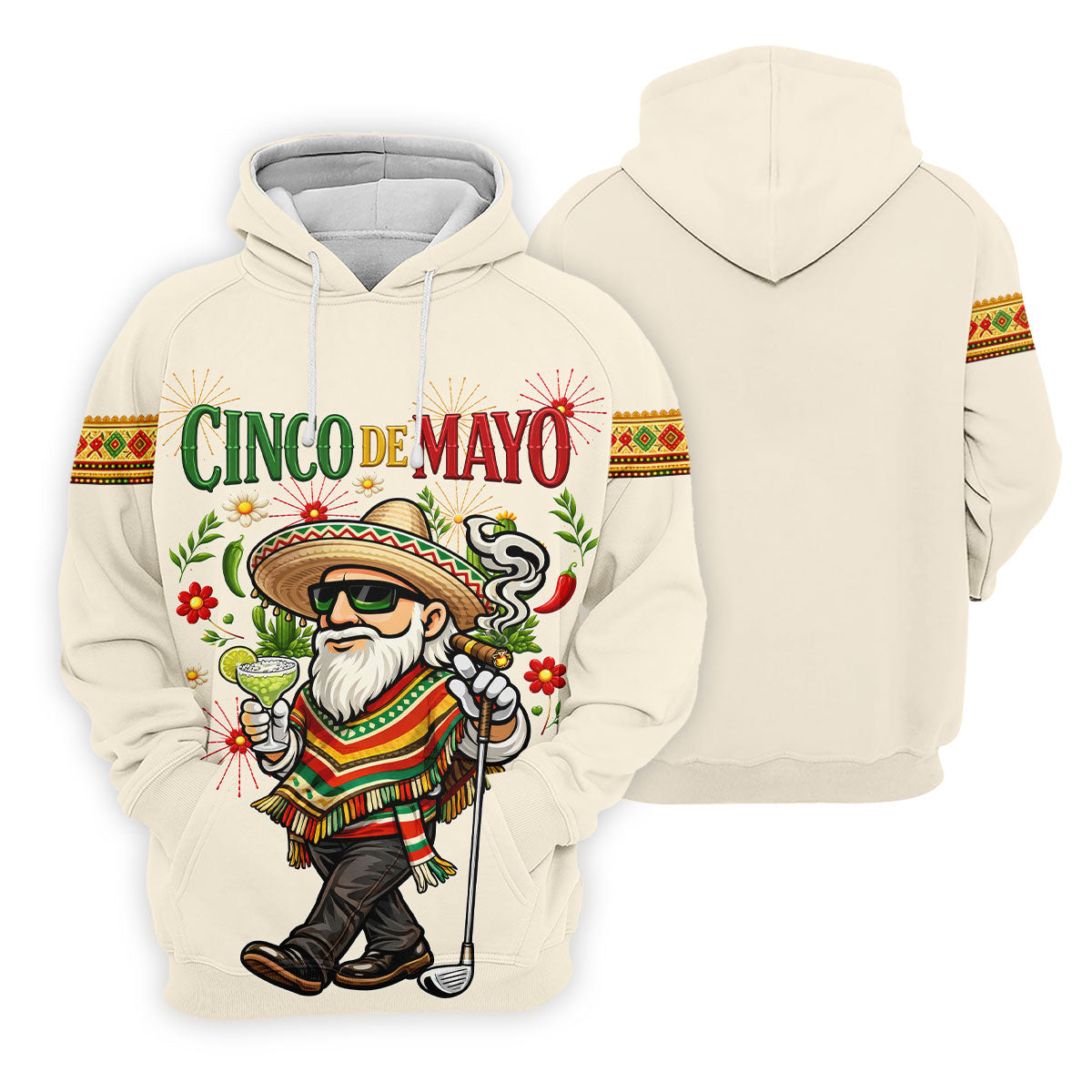 Margarita Man Cinco De Mayo Celebration Beige Golf Shirt, Fiesta Theme Golf Shirt For Women
