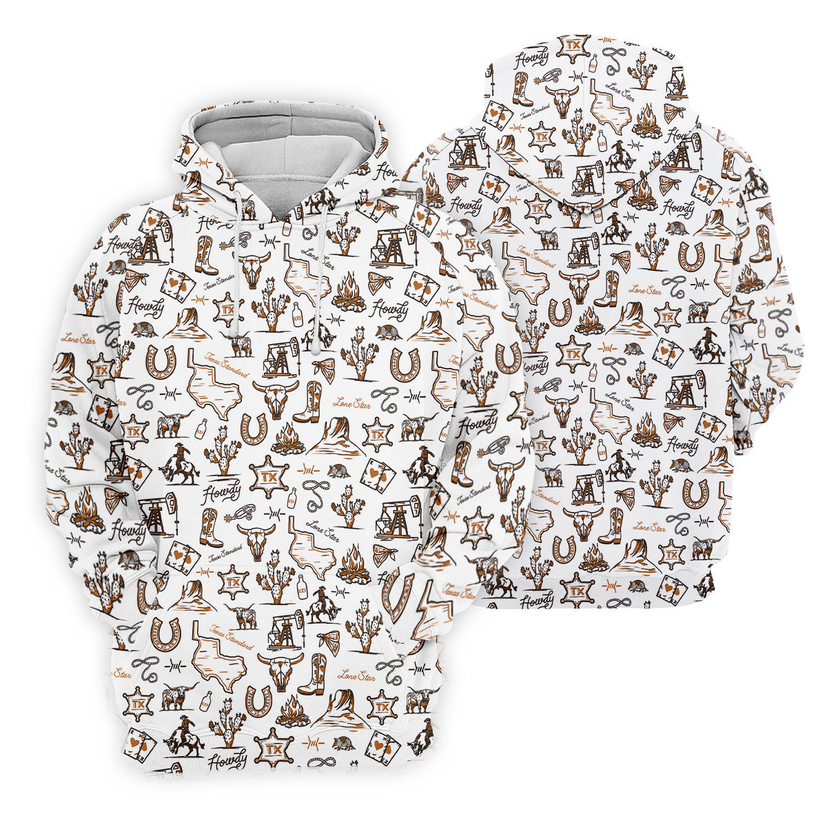 Texas Howdy Western Pattern Golf Polo Shirt, Ladies Golf Tops, Women's Golf Polo