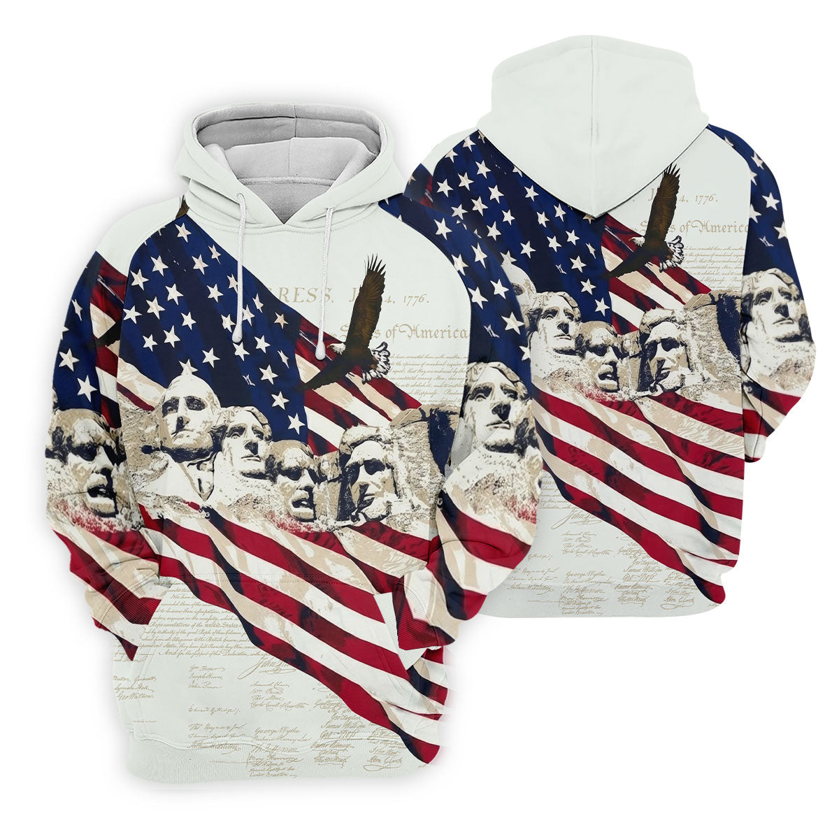 Mount Rushmore American Flag Pattern 4th Of July Patriotic Golf Shirt, 250th Anniversary Women's Golf Tops