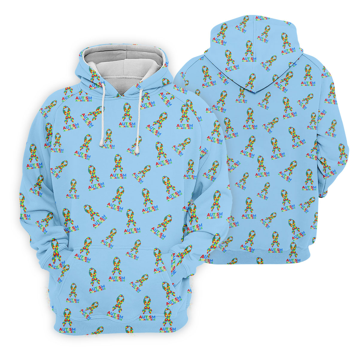 Autism Awareness Colors Autism Ribbon Blue Golf Shirt, Women's Golf Tops, Ladies Golf Polos