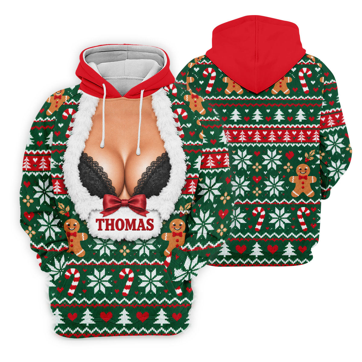 Custom Name Sexy Cleavage Christmas Golf Shirt, Womens Golf Tops, Ladies Golf Shirts