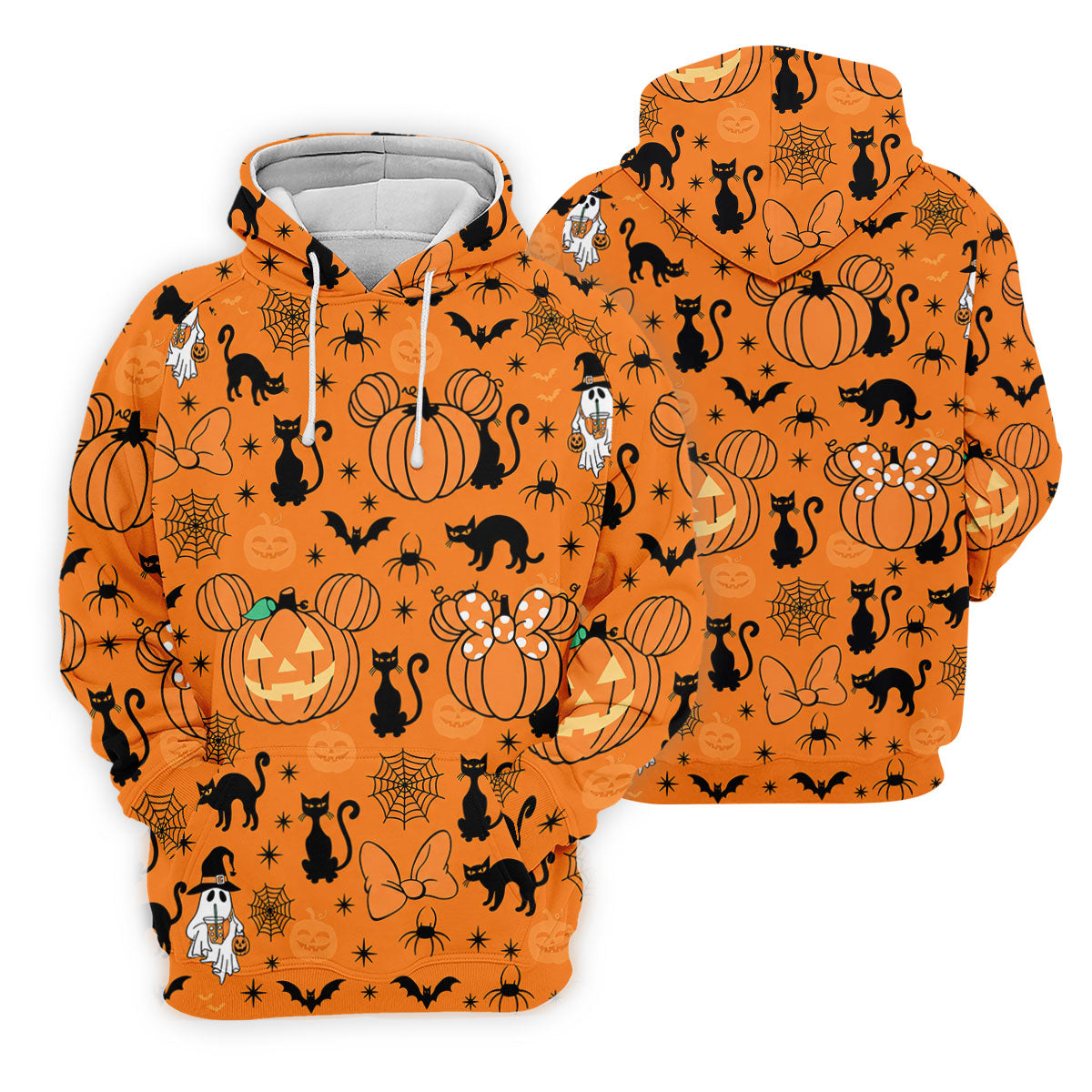 Black Cat and Pumpkin Halloween Polo Shirt, Golf Polo Apparel, Mens Golf Outfit