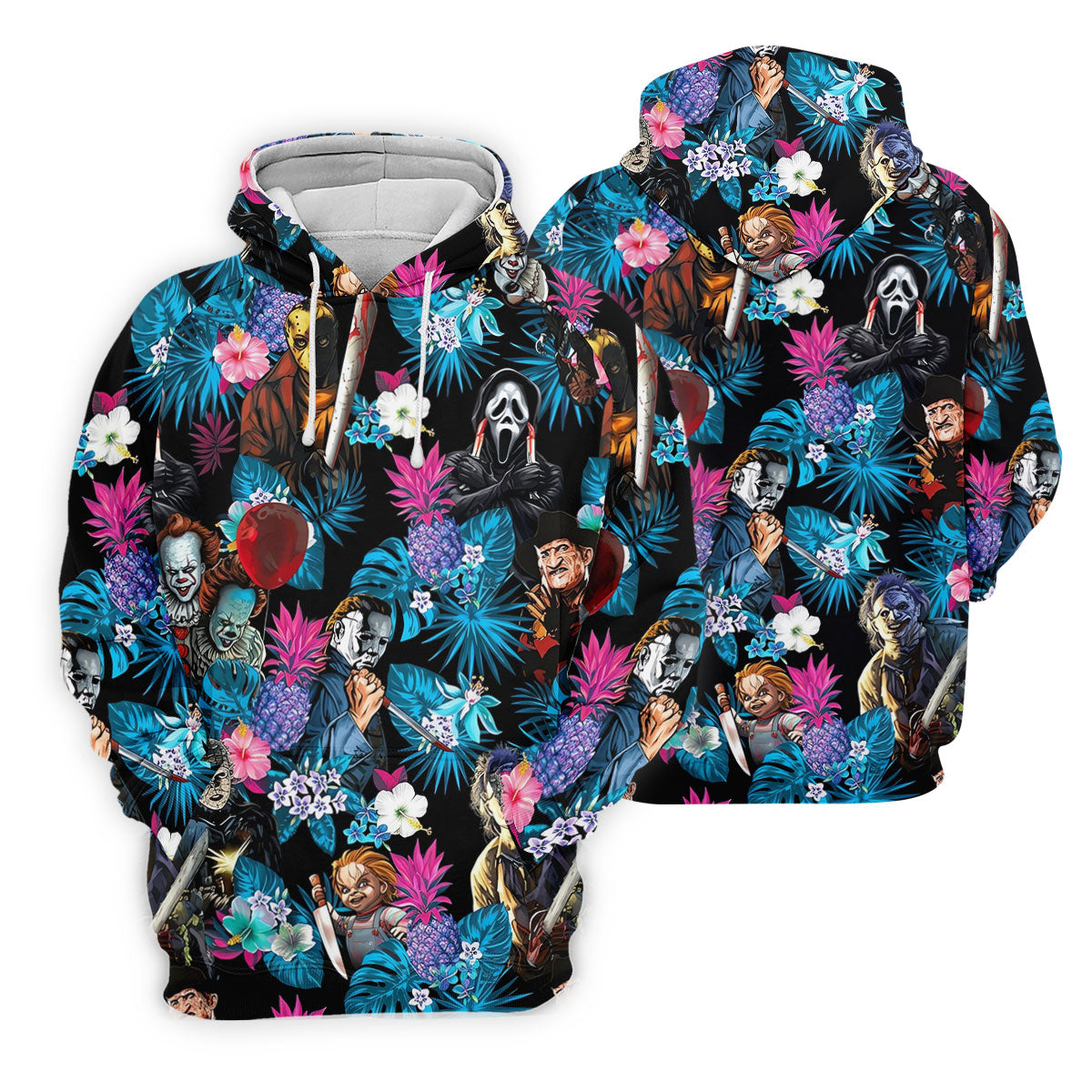 Tropical Horror Character Halloween Golf Shirt, Golf Shirts For Men, Mens Golf Apparel