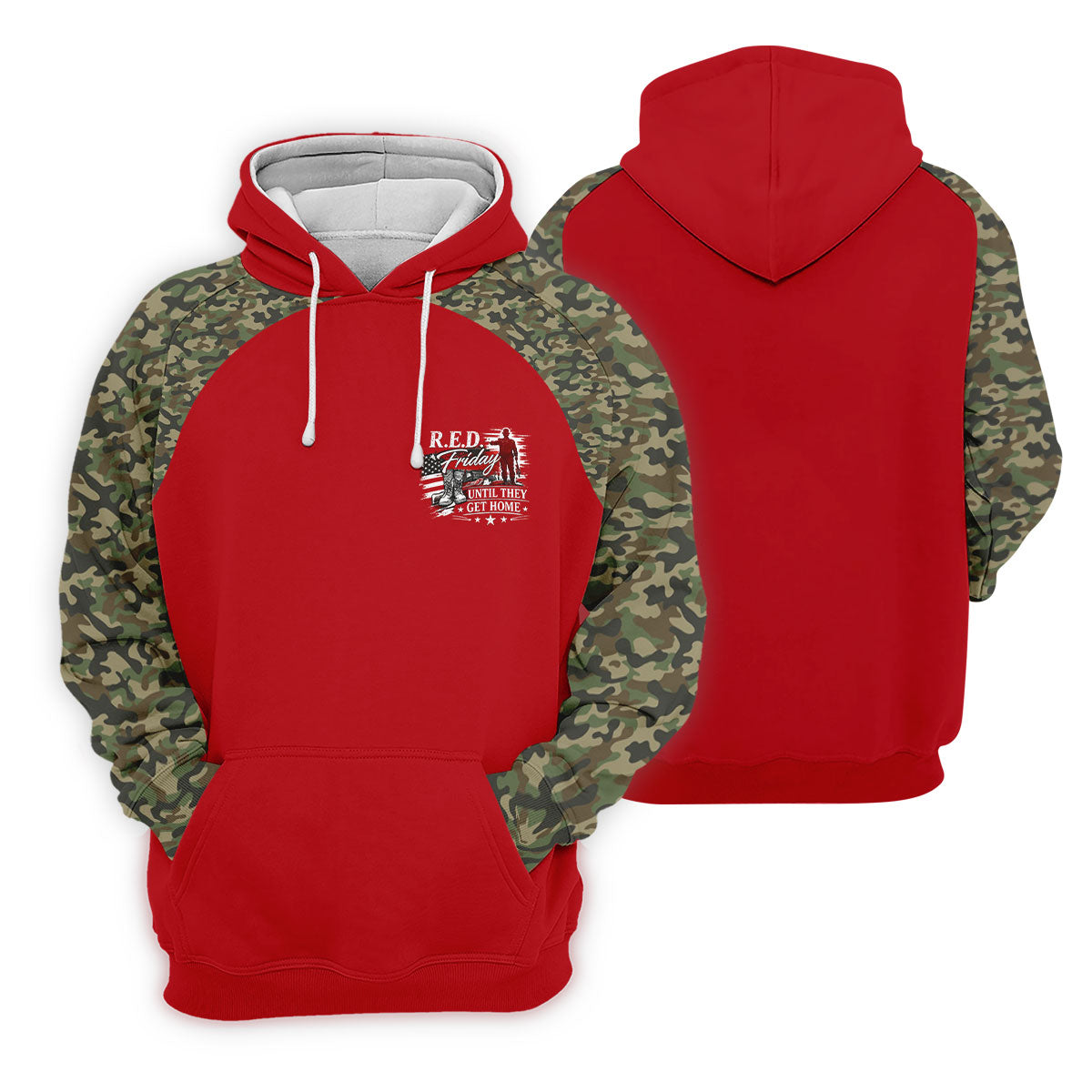 RED Friday Untill They Get Home Red Camo Golf Shirt, Veteran Memorial 250 Years Golf Shirt For Women