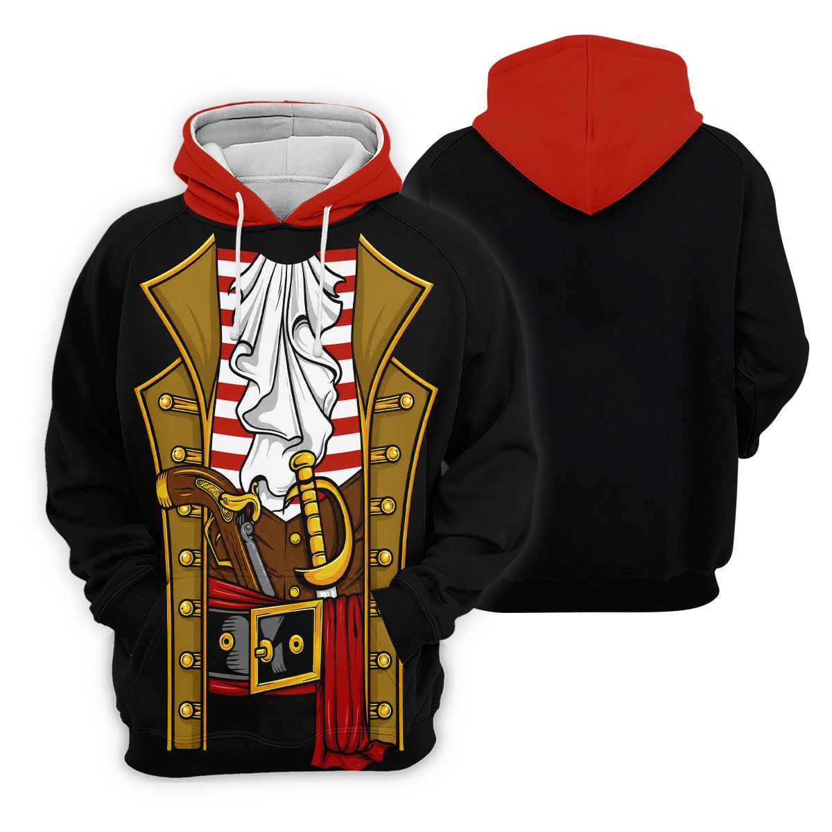 Pirate Captain Outfit Golf Shirt, Swashbuckler Costume Design, Golf Shirt For Men