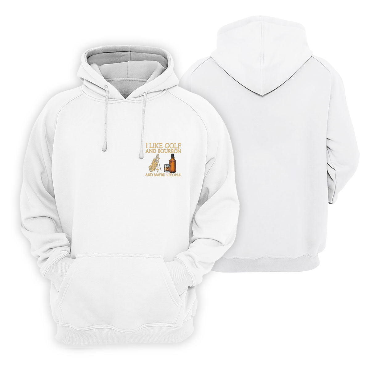 I Like Golf And Bourbon White Golf Shirt, Fun Women's Golf Shirts, Golf And Whiskey Ladies Golf Shirts