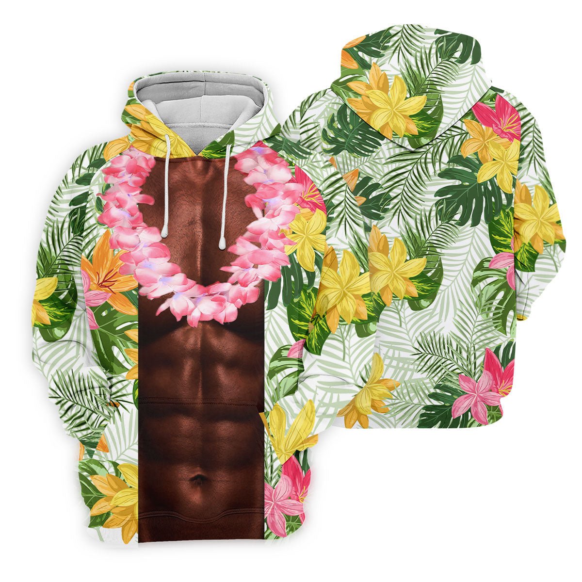 Dark Skin Tropical Muscle Chest Hawaiian Golf Polo Shirt, Ladies Golf Shirts, Golf Polo For Women
