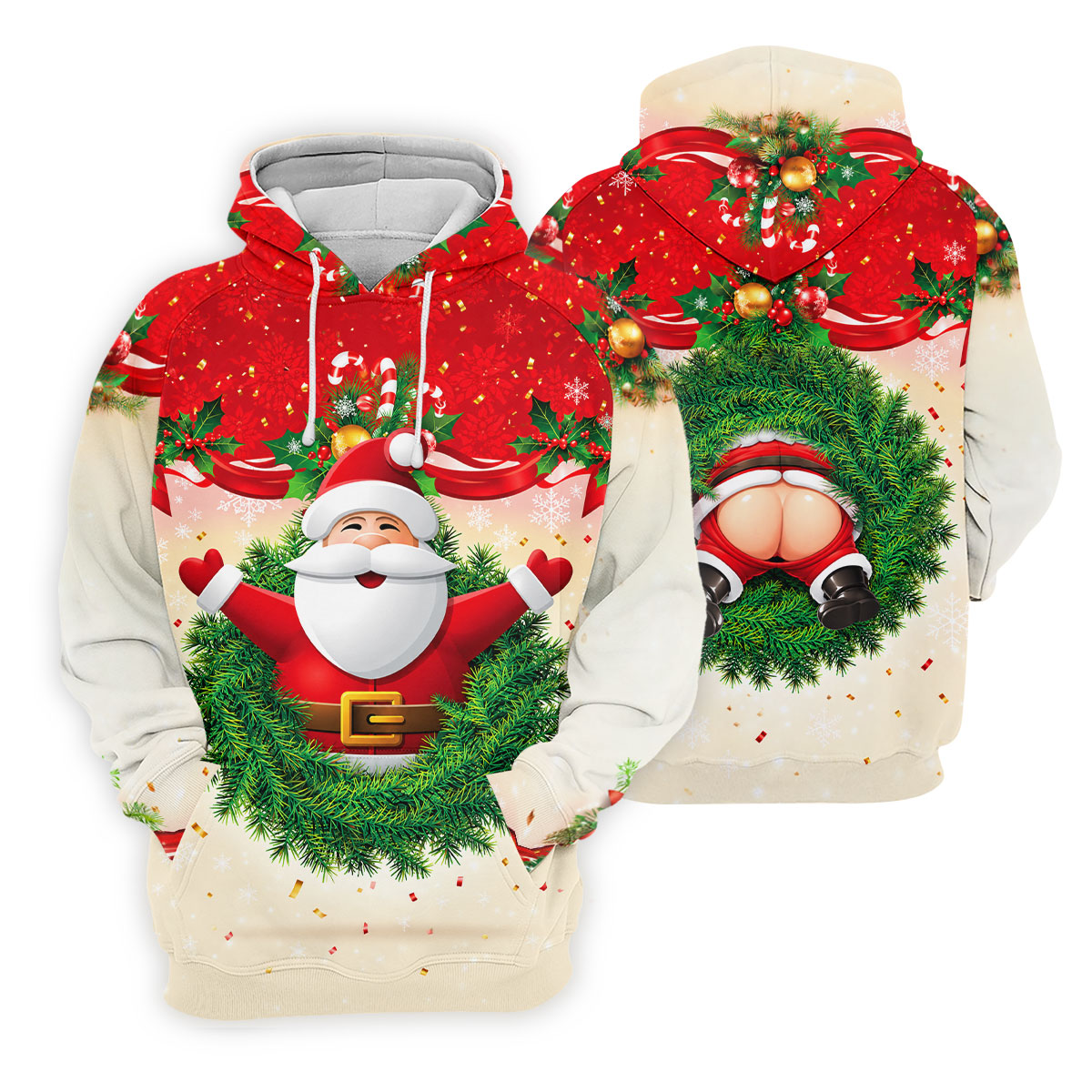 Festive Christmas Santa Wreath Golf Polo Shirt, Women’s Golf Polo, Golf Tops For Women