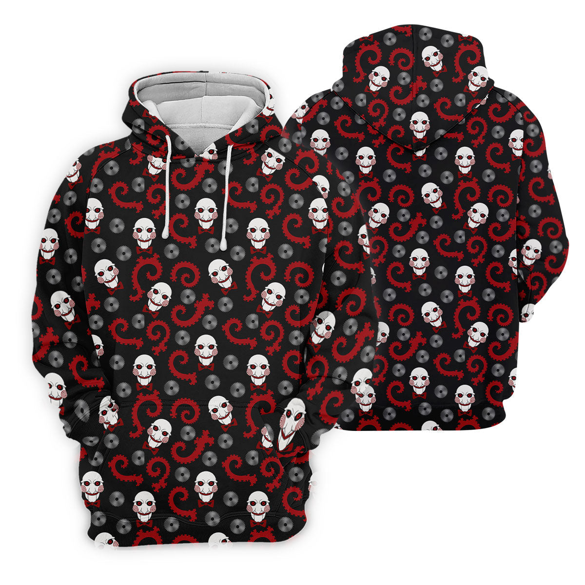 Creepy Puppet Spiral Halloween Golf Polo Shirt, Horror Movie Shirt, Golf Shirts For Women