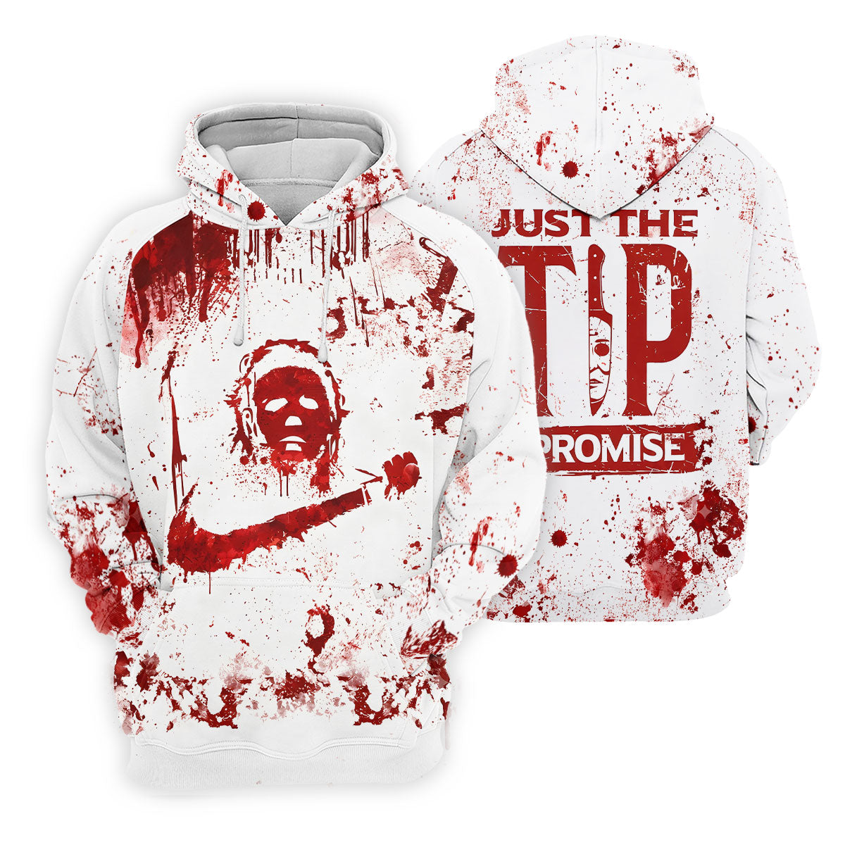 Just The Tip I Promise Halloween Horror Polo Shirt, Ladies Golf Shirts, Womens Golf Tops
