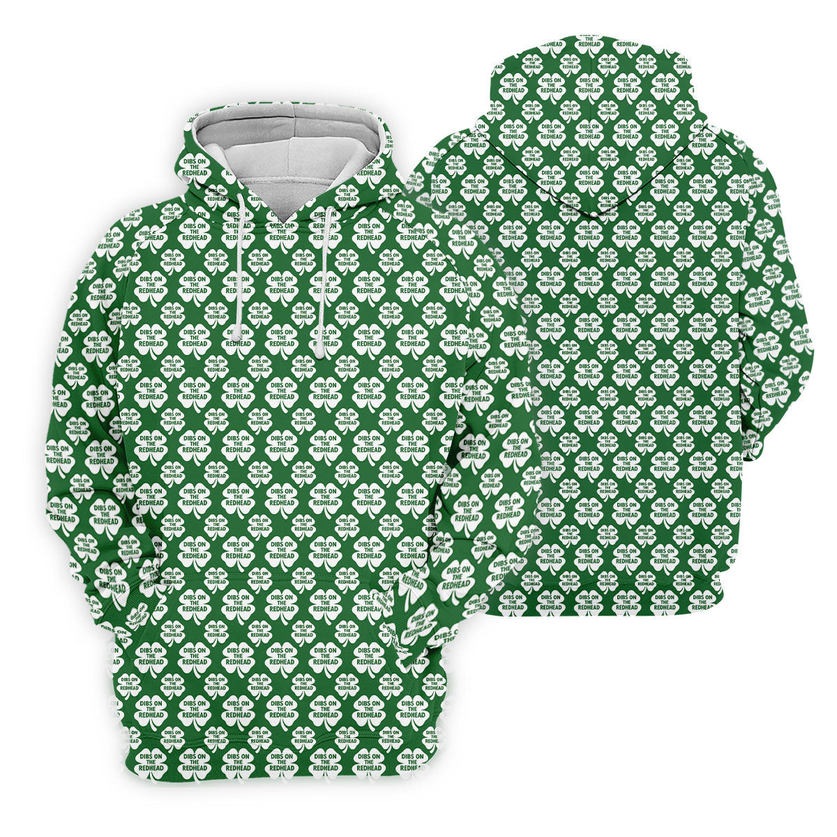 Dibs On The Redhead Lucky Four Leaf Clover St Patrick's Day Golf Shirt, Women's Golf Tops, Ladies Golf Shirts