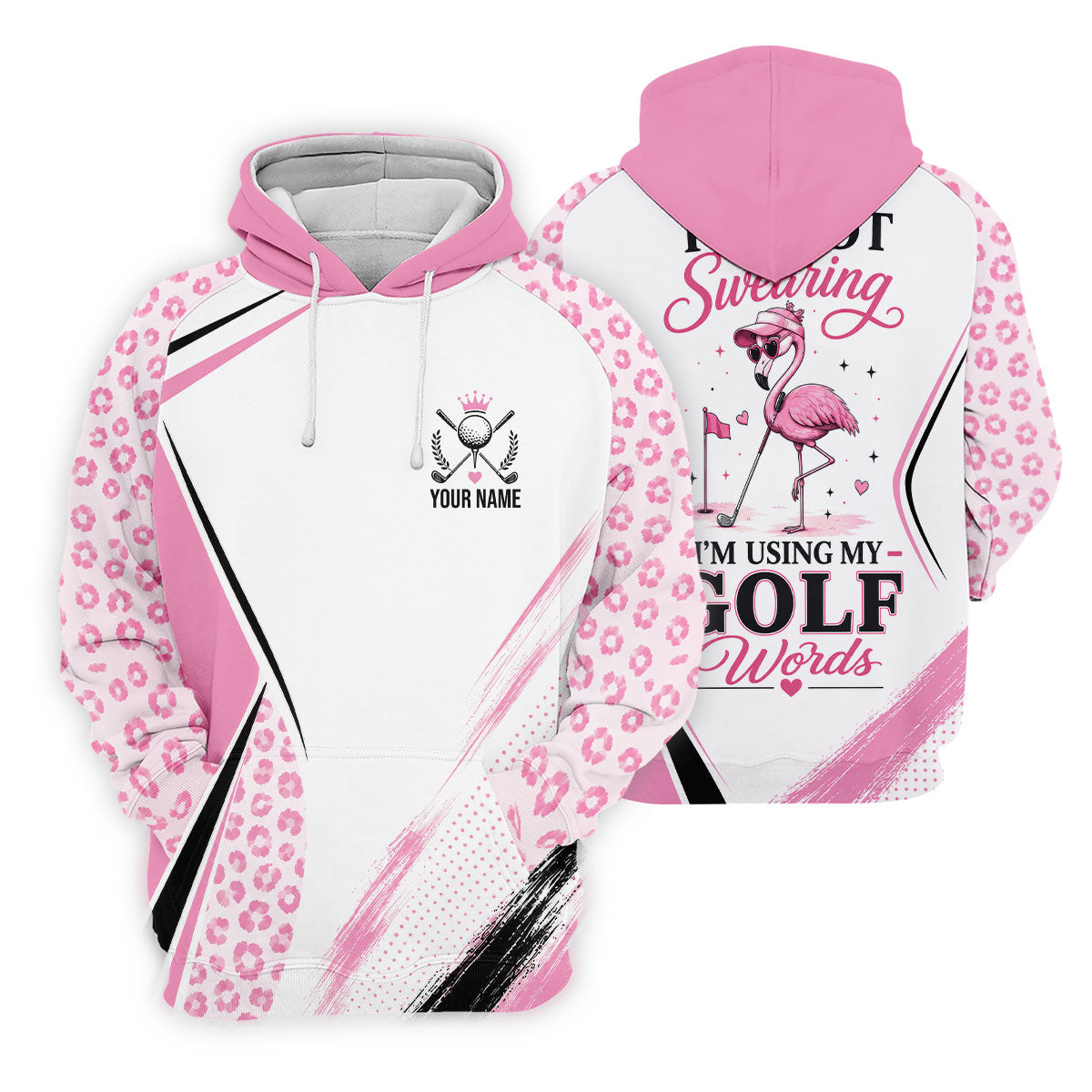 Personalized Pink Golf Crest Polo Shirt, Women’s Golf Polo, Ladies Golf Tops