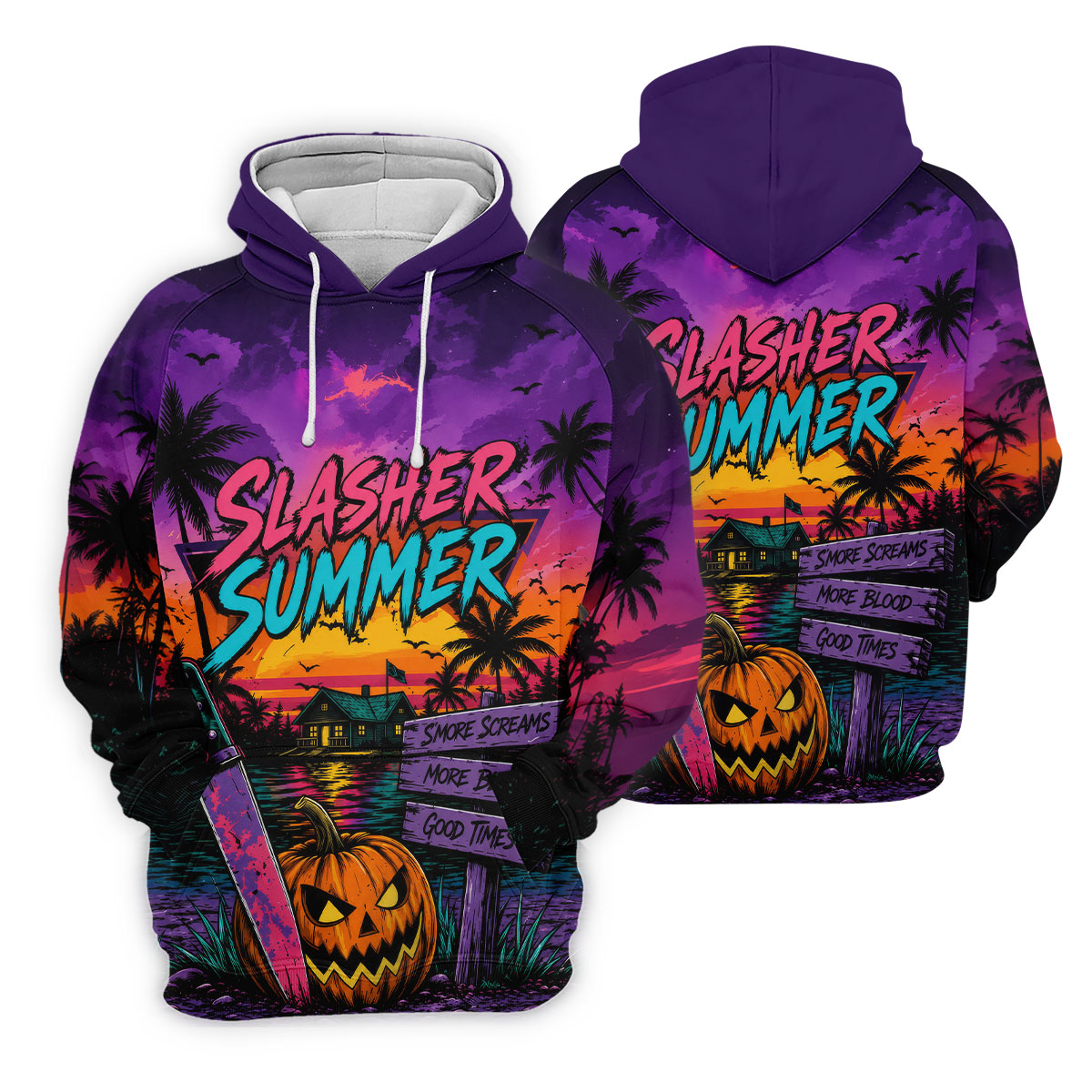 Slasher Summer Halloween Golf Shirt, Golf Shirts For Women, Printed Golf Shirt