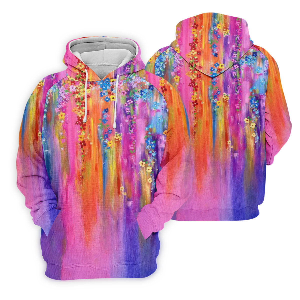 Colorful Abstract Floral Painting Golf Polo, Golf Tops For Men, Golfing Apparel