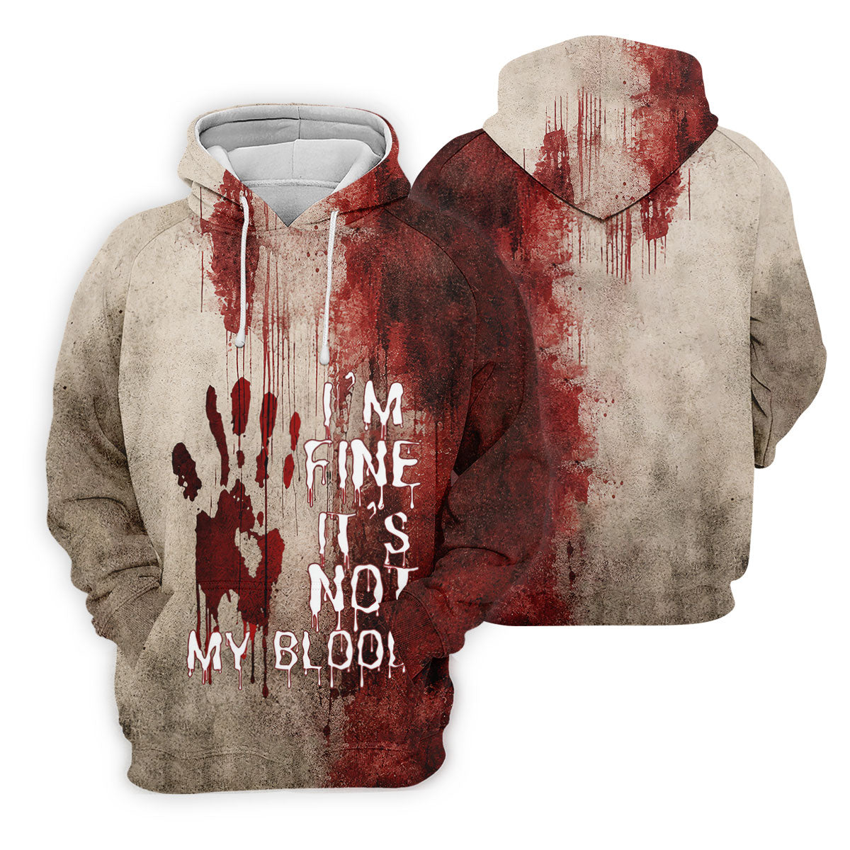 I'm Fine It's Not My Blood Halloween Golf Polo Shirt, Men's Golf Shirts, Hawaiian Golf Shirt