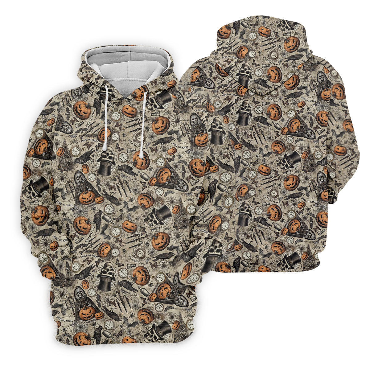 Pumpkin Skull Halloween Sleeveless Golf Shirt, Golf Tops For Women, Womens Golf Tops