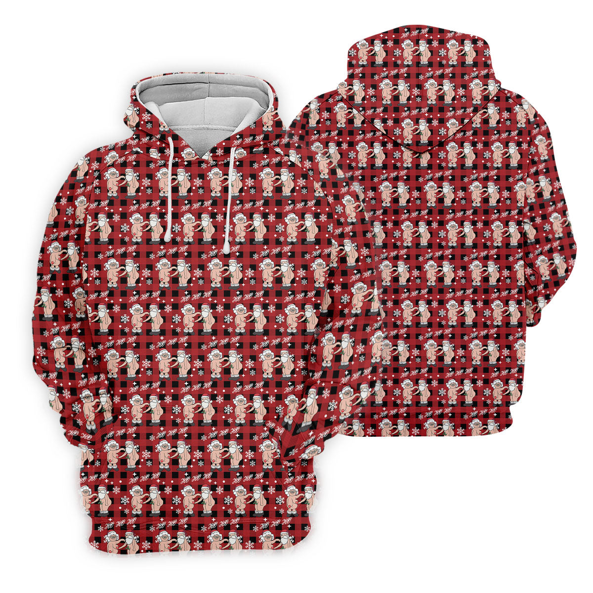 Ho Ho Ho Naughty Couple Funny Santa Christmas Golf Shirt, Fun Golf Shirts For Men, Polo Shirts For Men