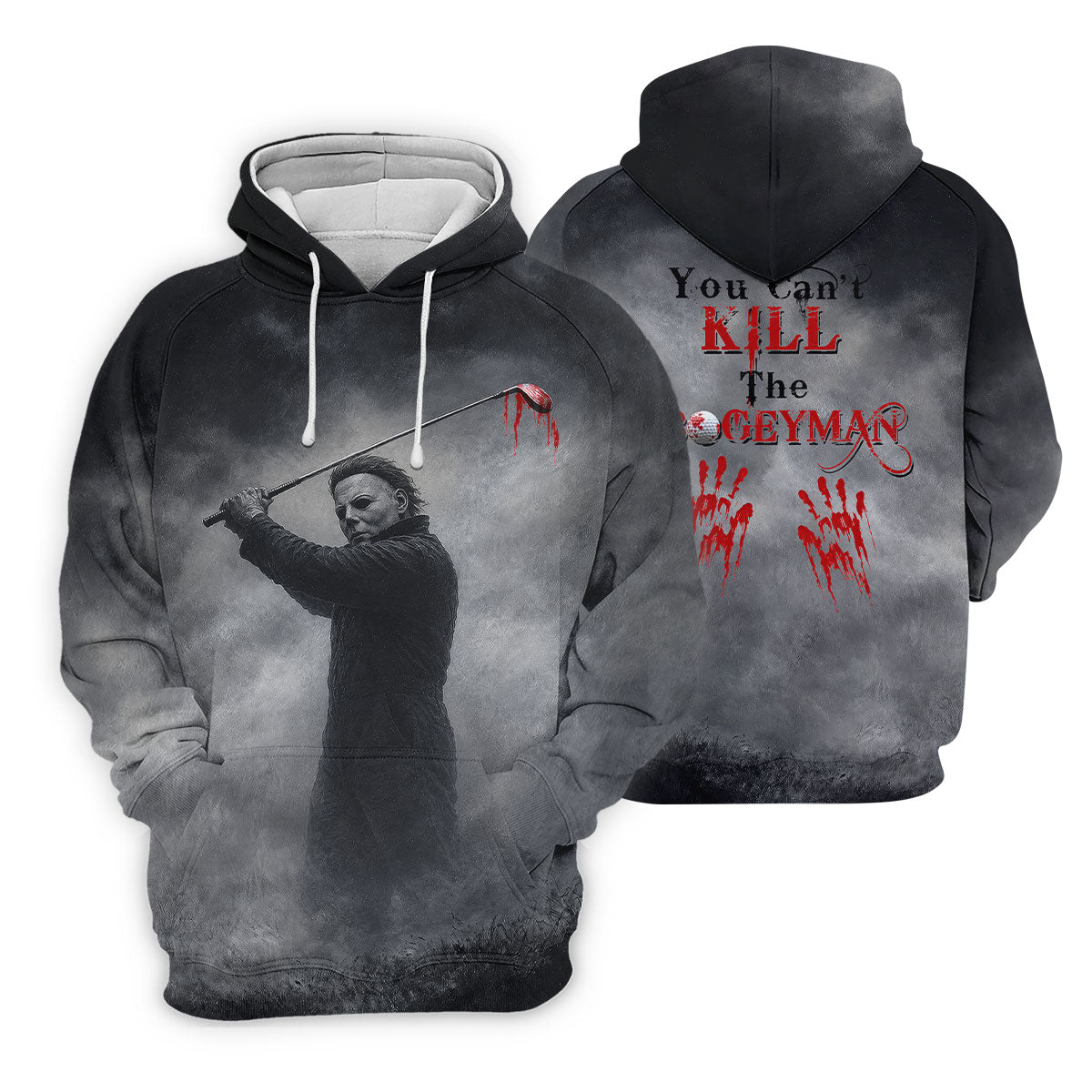You Cant Kill The Bogeyman Horror Character Golf Polo Shirt, Mens Golf Shirts, Hawaiian Golf Shirt