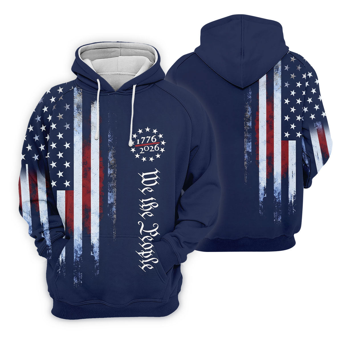 We The People 250 Years Navy Vintage Golf Shirt, Patriotic 4th Of July Golf Shirt For Women