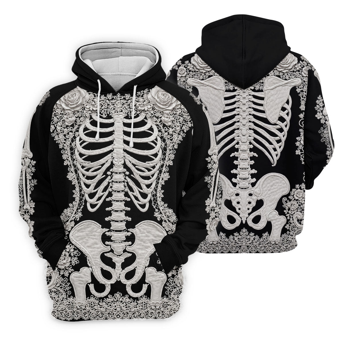 Floral Skeleton Halloween Golf Polo Shirt, Women’s Golf Polo, Golf Shirts For Women
