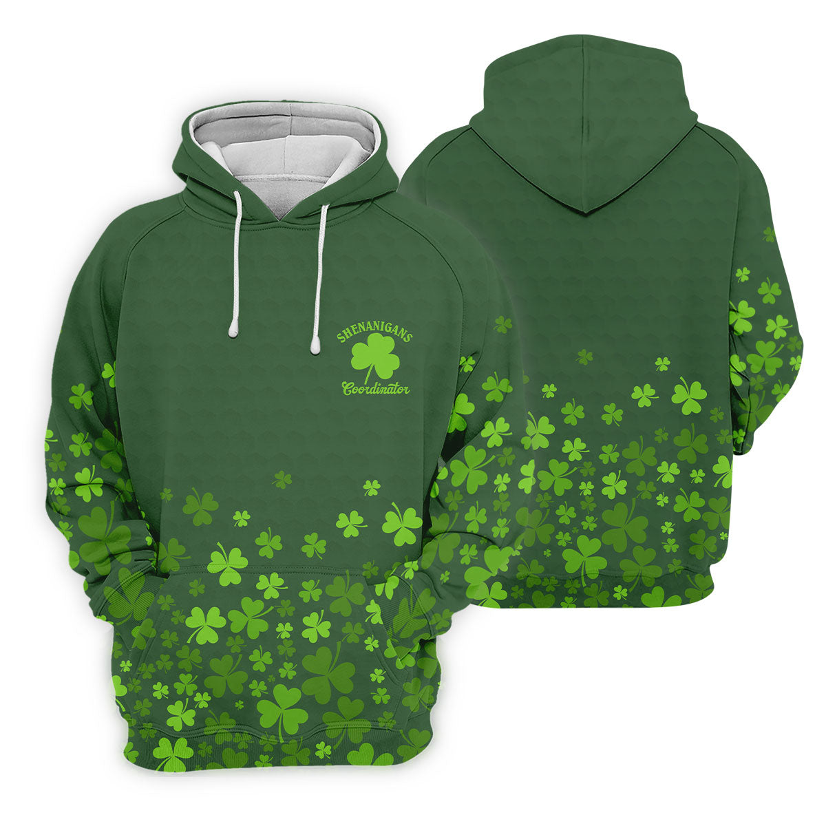 Shenanigans Coordinator Golf Ball Pattern St Patrick Day Green Golf Shirt, Women's Golf Tops, Ladies Golf Polos