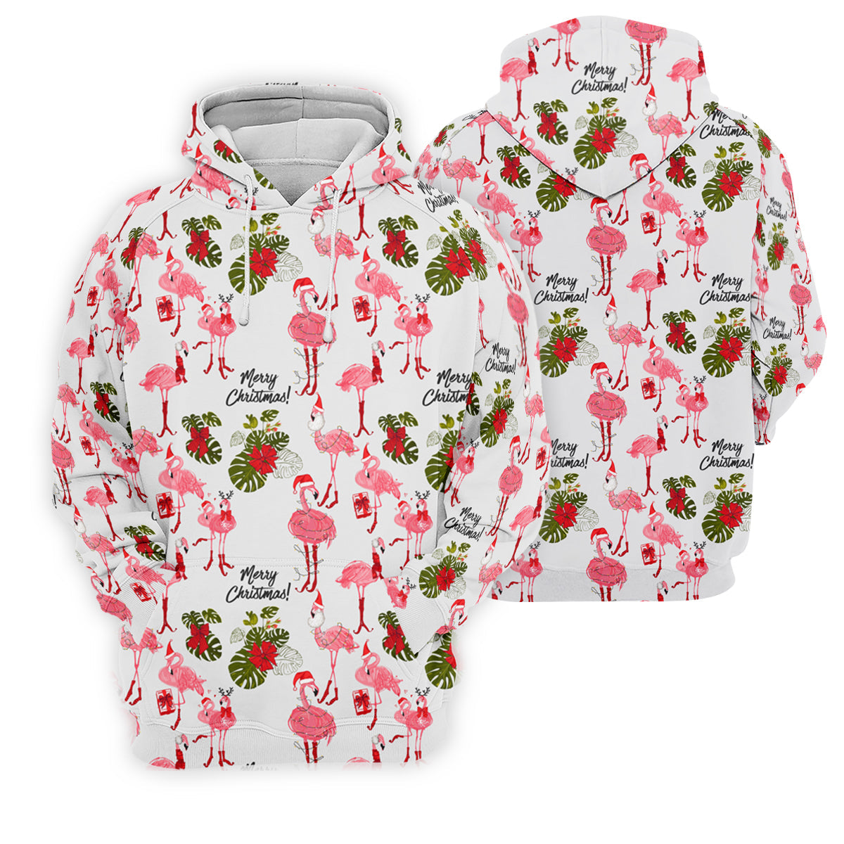 Flamingo Merry Christmas Golf Shirt For Women, Christmas Golf Shirt Polos, Ladies Golf Apparel