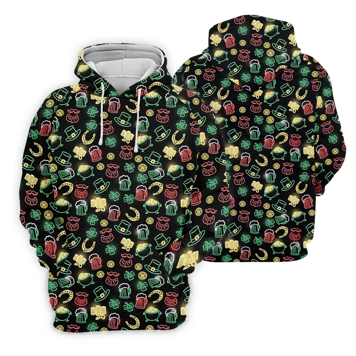 Leprechaun Hats Gold Coins Pot St Patrick's Day Shamrock Golf Shirt, Women's Golf Tops, Ladies Golf Polos