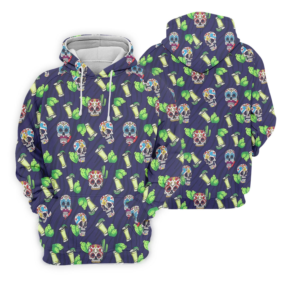 Day Of The Dead Sugar Skull Cactus Polo Shirt, Womens Golf Polo, Hawaiian Golf Shirt