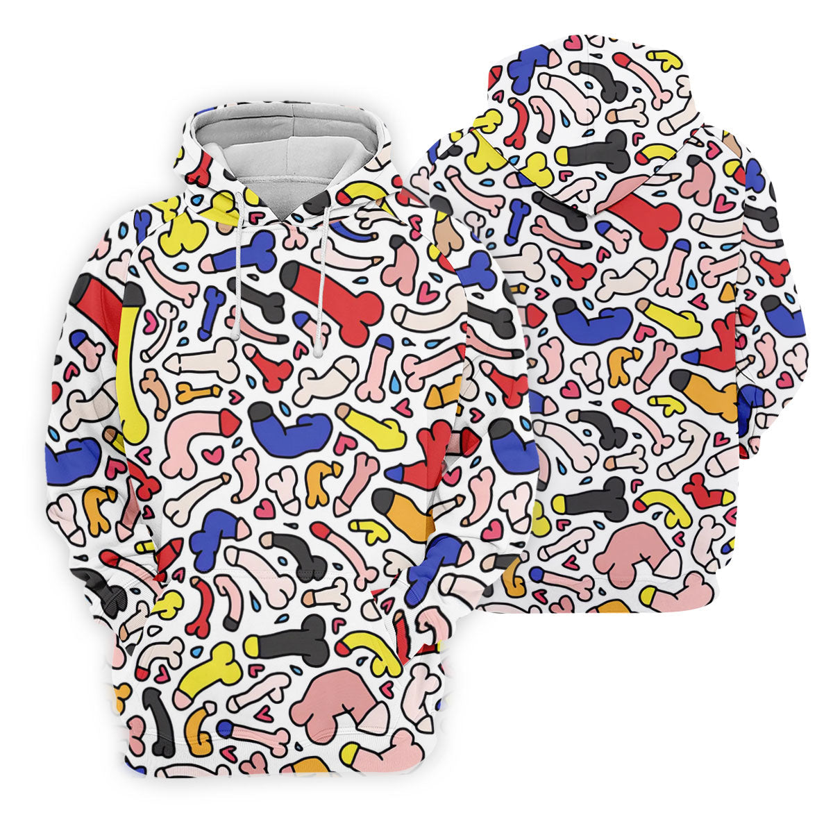 Funny Colorful Adult Doodle Pattern Polo Shirt, Mens Golf Polo, Golf Shirts For Men