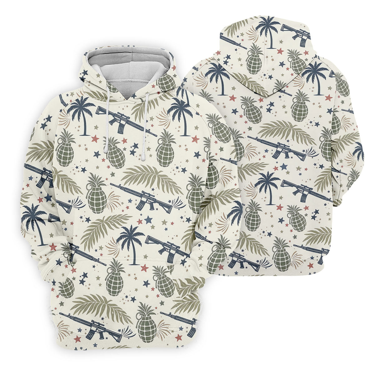 Pineapple Grenade 250 Years Tropical Theme Retro Golf Shirt, Patriotic 4th Of July Polo Shirts For Men
