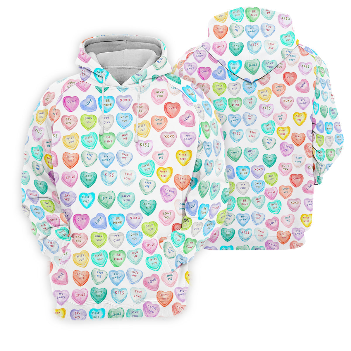 Sweet Words Watercolor Heart Women Golf Top, Valentines Golf Gift, Ladies Golf Polos