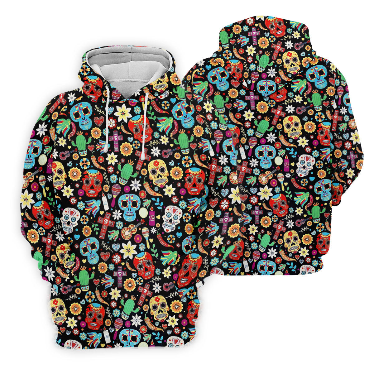 Skull With Flowers Cinco De Mayo Celebration Fiesta Themed Ladies Golf Tops, Golf Shirt For Women
