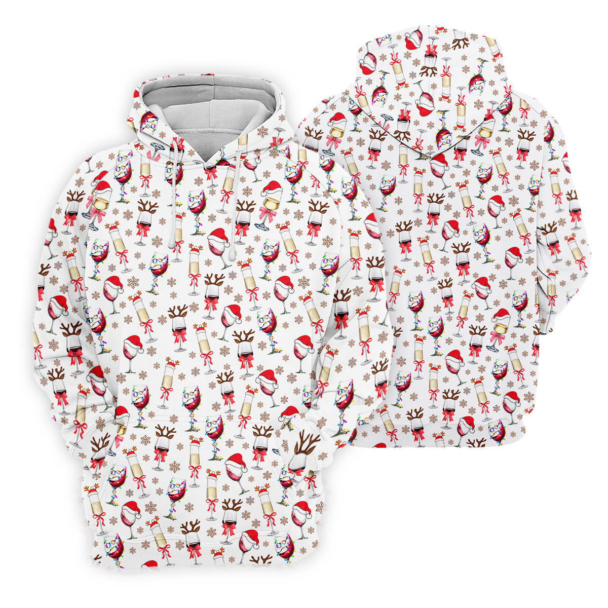 Festive Christmas Wine Glasses Golf Polo Shirt, Mens Golf Polo, Golf Apparel For Men